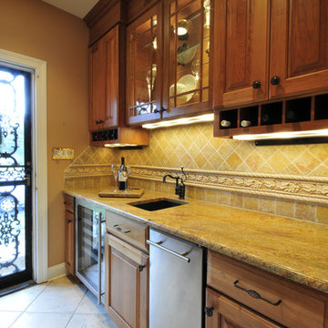 Kitchen with Bulkhead Island