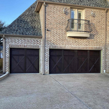 Walnut Shoreline Overlay Garage Door