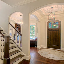front entry & wood trim