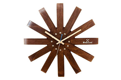 Wood Ribbon Wall Clock