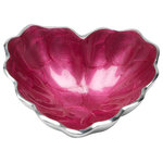 Julia Knight - Pearlized Heart Bowl, Raspberry, 4" - Eat your heart out! Your guests will truly feel the love when your table is set with these pretty and petite heart shaped dishes. Perfect for a date night in or a party with close friends! Although they do say the way to a man's heart is through his stomach��_