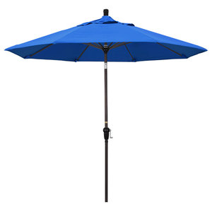 6 5 Ft Royal Blue And White Deluxe Italian Patio Umbrella Beach Style Outdoor Umbrellas By Heininger