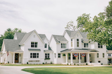 Réalisation d'une façade de maison.