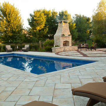 Inground Fiberglass Pool and Hardscape Project