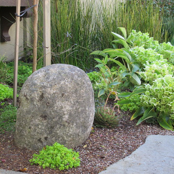 stone and hellebores