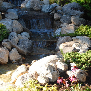 pondless waterfall and patio