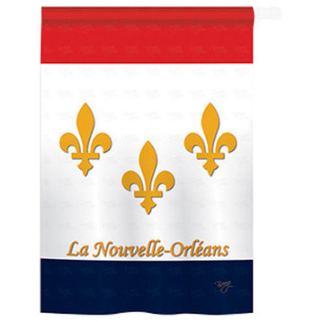 Mardi Gras New Orleans 2-Sided Vertical Impression House Flag