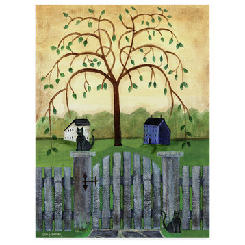 Cheryl Bartley 'Country Cats Under Willow Tree' Canvas Art, 24"x32"