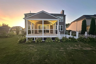 Backyard ground level deck skirting photo in Cleveland
