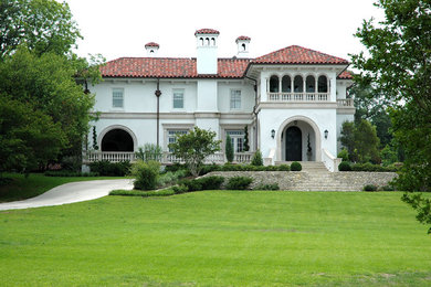 Mediterranean exterior home idea in Dallas