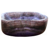 Novatto Natural Purple Onyx Irregular Stone Vessel Bathroom Sink