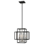 Z-Lite - Z-Lite 454-14BK-BN Titania - 14" Four Light Pendant - Modern and metropolitan in style, this black and bTitania 14" Four Lig Black/Brushed Nickel *UL Approved: YES Energy Star Qualified: n/a ADA Certified: n/a  *Number of Lights: Lamp: 4-*Wattage:60w Candelabra Base bulb(s) *Bulb Included:No *Bulb Type:Candelabra Base *Finish Type:Black/Brushed Nickel