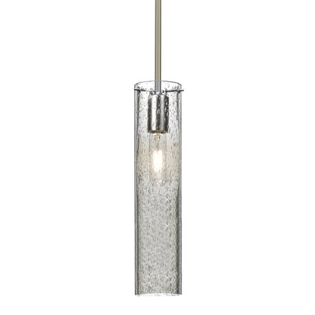 Juni 1 Light Pendant Lighting, Satin Nickel