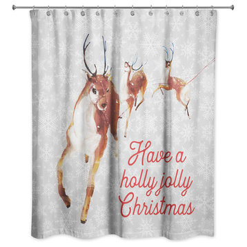 Have a Holly Jolly Christmas 71x74 Shower Curtain