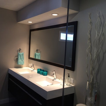 Tranquil spa-like bath.