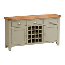 Caldecote French Grey Sideboard with Wine Rack - Buffets And Sideboards