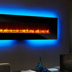 SimpliFire 94-In Linear Wall Mount Electric Fireplace - SF-WM94-BK - Indoor Fireplaces