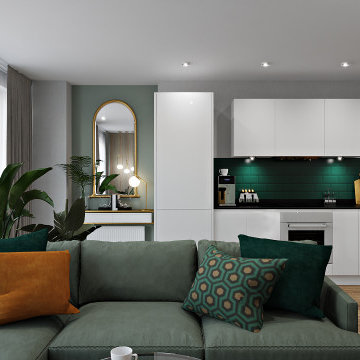 Before&After of the Apartment in London in Modern Style