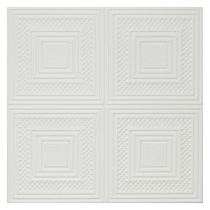 Decorative Ceiling Tiles Easy Installation Ultra Pure White SATIN painted R32W
