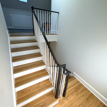 Project #142 | Transitional Staircase with Over-the-Post Balustrade