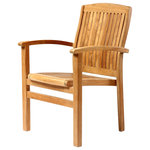 ARB Teak & Specialties - Teak Stacking Chair Colorado - Solid, sturdy and comfortable, the 100% natural grade A teak wood Colorado stacking armchair designed by ARB Teak will warm up the look and feel of your indoor or outdoor living space, in addition to providing ample seating.