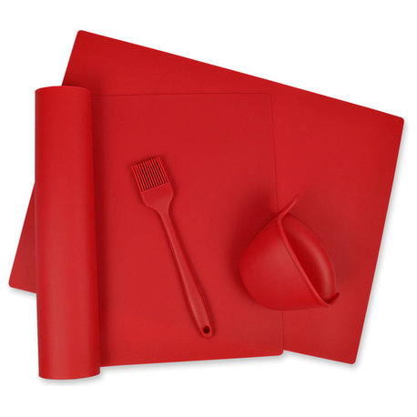 DII Red 4-Piece Kitchen Baking Set