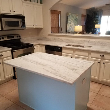 White Dolomite Kitchen Countertops