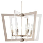 George Kovacs Lighting - George Kovacs Lighting P1378-613 Crystal Chrome - Six Light Pendant - The Crystal Chrome collection by George Kovacs is modern yet transitional, a glimpse into an elegant transitional contemporary style. Polished Nickel and Clear acrylic airy frames showcase exposed illumination, while reflecting a soft array of light. A wide range of styles for a multitude of applications.  Canopy Included: TRUE  Shade Included: TRUE  Canopy Diameter: 5 x 4.88Crystal Chrome Six Light Pendant Polished Nickel Clear Acrylic Glass *UL Approved: YES *Energy Star Qualified: n/a  *ADA Certified: n/a  *Number of Lights: Lamp: 6-*Wattage:60w T10 Medium Base bulb(s) *Bulb Included:No *Bulb Type:T10 Medium Base *Finish Type:Polished Nickel
