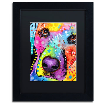 Dean Russo 'Closeup Labrador' Framed Art, 11x14, Black Frame, Black Mat