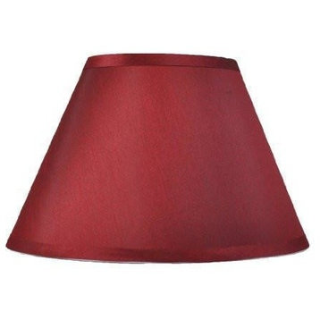 Coolie Faux Silk Hardback Lamp Shade, 7x14x9", Burgundy