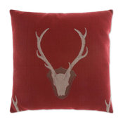 Canaan Company 24"x24" Accent Pillow, Uncle Buck Red