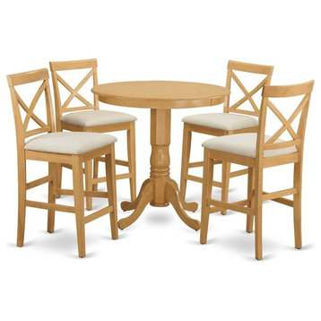 5-Piece Dining Counter Height Set, Pub Table And 4 Counter Height Stool