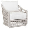 Dana Rope Club Chair With Cushions, Linen Canvas
