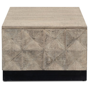 Modern Rustic Square Coffee Table, Small