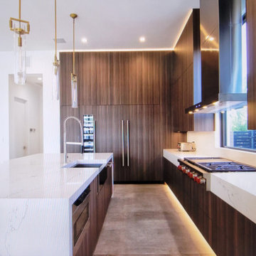 Final Construction Private Waterfront Custom Home in Boca Raton