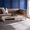 Lester Coffee Table Whitewash/ Silver