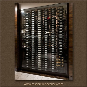 Modern Wine Wall Behind Glass