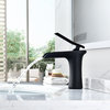 Mayen Single Hole Single-Handle Waterfall Bathroom Faucet, Matte Black