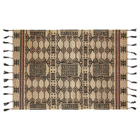 Qatari Style Rug QATARI NATIVE TAN JUTE AND COTTON FLATWEAVE AREA RUG, 7'10