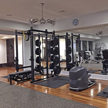 Oversized Basement Gym with separate Sauna Room