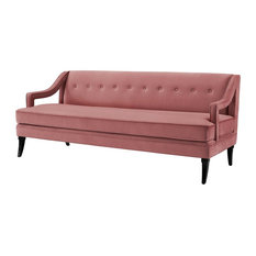 Red Velvet Tufted Sofas Houzz
