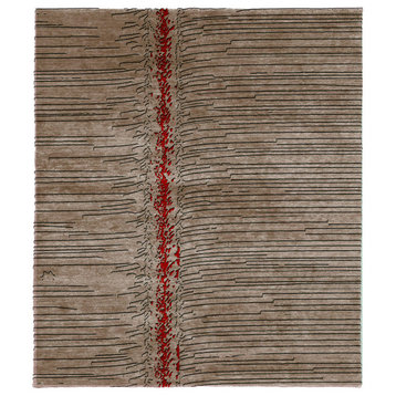 Gardenia D Wool Hand Knotted Tibetan Rug, 10' Square