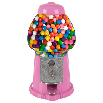Gumball Machine With Stand 11" Vintage Metal and Glass Candy Dispenser Machine