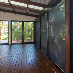 Newly enclosed outdoor deck with Security Screens - Home Safety And Security