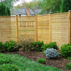 Cedar Wood Lattice Screening Enclosure - Home Fencing And Gates