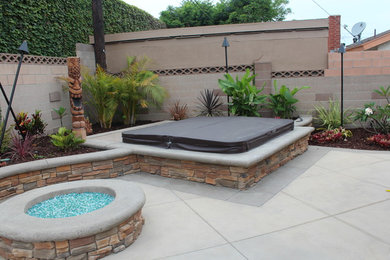 Created Jacuzzi Seating Area and Firepit
