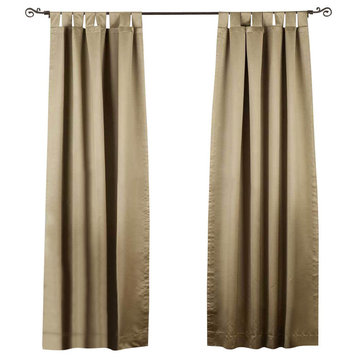 Lined-Olive Green Tab Top 90% blackout Cafe Curtain / Drape -50W x 24L-Piece