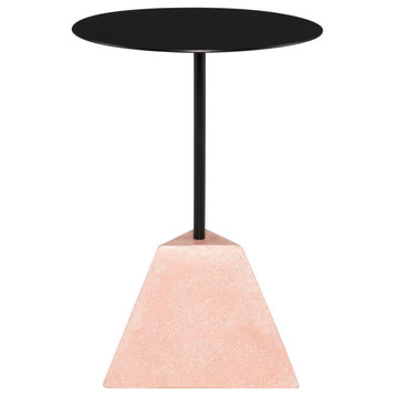 Alma Black Side Table Flamingo Terrazzo Base