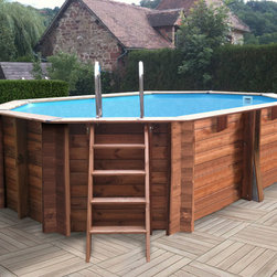 Piscina de madera Gre ovalada Cannelle 551x351 cm - Above Ground Swimming Pools