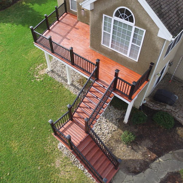 Zuri (Brazillia) Deck Extension with Timbertech Rails, Post & Beam Wraps & Light